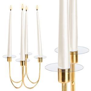 Vesici 100 Pieces Candle Drip Protector Bobeches Clear Candle Rings for Candlestick Holders Round Plastic Wax Catchers for Wax Protectors Church Service Wedding Party Home