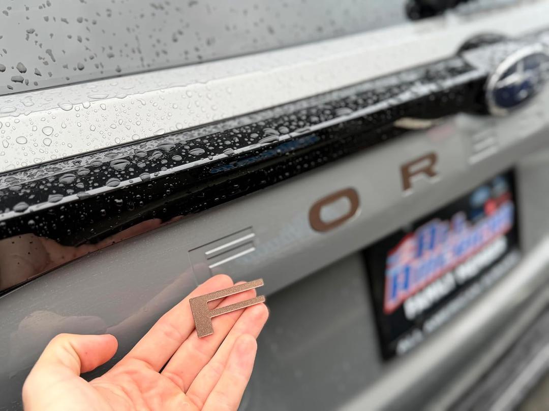 Limitless-Parts Rear Trunk Tailgate Letter Inserts Compatible with 2025+ Subaru Forester New Body Style 1/16" Letters with Adhesive- Sport Trim Bronze