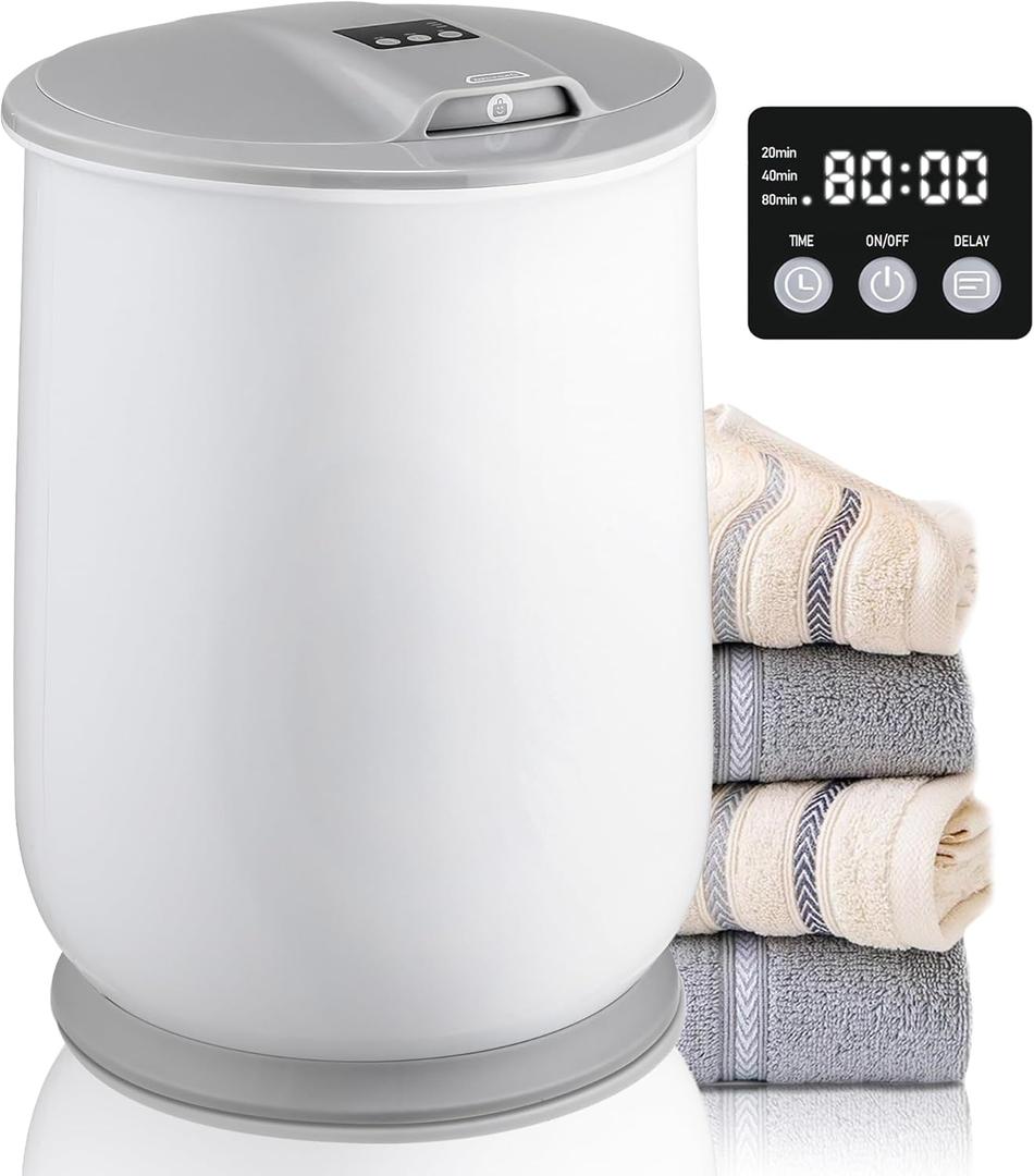 Towel Warmer, 28L Large Towel Warmers for Bathroom, Adjustable Heat Timer (20/40/80 Minutes)Versatile Bucket Design with LED Display, Perfect for Oversized Towels, Bathrobes,Blankets