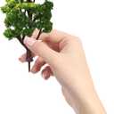 VANZACK Model Trees, 12 Pieces Plastic Pine Trees, 1:50 Scale, Green, for DIY Railways Landscape