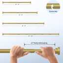Mcrbeay Shower Curtain Rod, 1" Diameter Heavy Duty Tension Shower Rod, Non Slip Adjustable 28-74 inch No Drilling Shower Curtain Rods Spring Tension For Bathroom, Shower Stall, No Rust, Chrome Gold