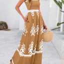 PRETTYGARDEN Summer Dress for Women 2026 Floral Sundress Spaghetti Strap Flowy Beach Vacation Boho Maxi Dresses (S)