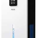 PSOS Dehumidifier, Dehumidifiers for Home, 98 OZ Water Tank, (1000 sq.ft) Quiet Dehumidifier for Basement Bathroom Bedroom with Humidity Display, Auto Shut Off, Relaxing 7 Color Ambient Light(White)