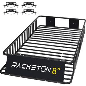 74 x 39 x 8 Small SUV Roof Rack Cargo Basket, Black