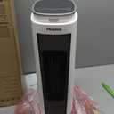 PELONIS 23 Oscillating Ceramic Tower Space Heater with Remote & Thermostat, Electric Energy Efficient Floor Heater for Indoor Use Large Room Safe with Timer, ECO Mode, 1500W, White