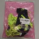 Kaei&Shi Sexy Bra And Panty Sets, Glow In The Dark Blacklight Choker Lingerie For Women, Underwire Strappy Thong Sheer Matching 4 Piece Sexy Lingerie Set Petite Boudoir (Neon Green, X-Small)
