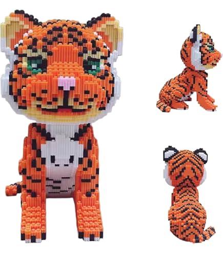 Creator Tiger Building Set, Tiger Micro Building Blocks for Boys Age 8-12,Cat Mini Blocks Sets for Kids,Boys & Girls 8 Plus Years Old（6488 Pieces）