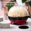 Gadgy Popcorn Machine 800W Electric Hot Oil Popcorn Maker with Non-Stick Plate, Lid & Stirrer Large 24-Cup Popper for Home, Parties, Movie Night Butter, Sugar & Spice Compatible