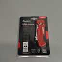 KAIWEETS Utility Knife Scraper, 2-in-1 Folding Box Cutter with Blade Storage, Heavy Duty Zinc Alloy Body, Retractable Design, 12pcs SK2 Black Blades replacement, EDC Tool for Home, Office, DIY Red