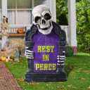 JOYIN Halloween Decorations Outdoor Graveyard Tombstone, Glow Skeleton Gravestone 16.5" 3D Plastic LED Tombstone Scary Haunted House Decor for Yard Garden Party Outside Lawn