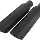 LCGP 2 Pcs 2.5" Inlet Exhaust Tips,2.5" Inlet x 4" Outlet x 17" Overall Length, Weld On, Universal Stainless Steel Black Diesel Exhaust Tailpipe
