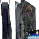 Faceplate for PS5 with RGB Light Strip and Dust Filter for Cooling Vents DOBEWINGDELOU 400+ Effects LED Light Ring Console Cover for PS5 Disc Edition DIY Decoration Kit Accessories Camouflage