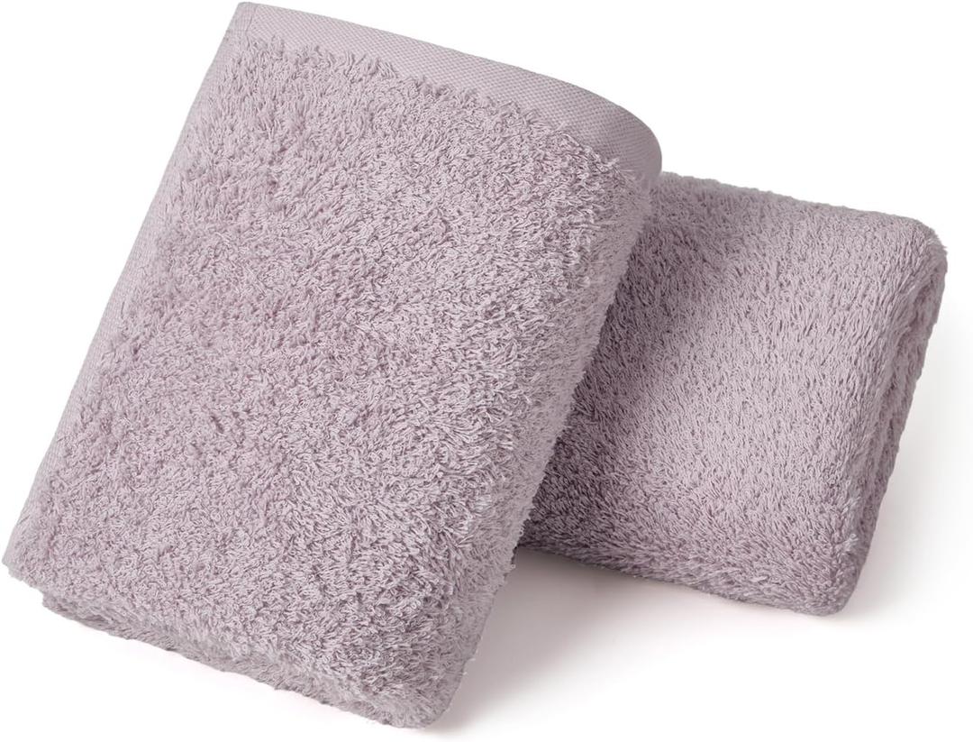REDKISS 2-Pack Luxury Hand Towels, 16x32 Inch 450G 100% Cotton, Purple Quick-Dry Bathroom & Kitchen Towels, Super Soft and Highly Absorbent