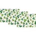 Artoid Mode Lucky Shamrock St. Patrick's Day Placemats Set of 3, 12x18 Inch Seasonal Spring Table Mats for Party Kitchen Dining Decoration