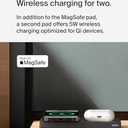 Belkin 2-in-1 Wireless Charging Pad with MagSafe 15W, Fast Charging iPhone Charger - Wireless Charging Station for iPhone 16, 15, 14, and 13 Series, AirPods, and Other MagSafe Enabled Devices - Black