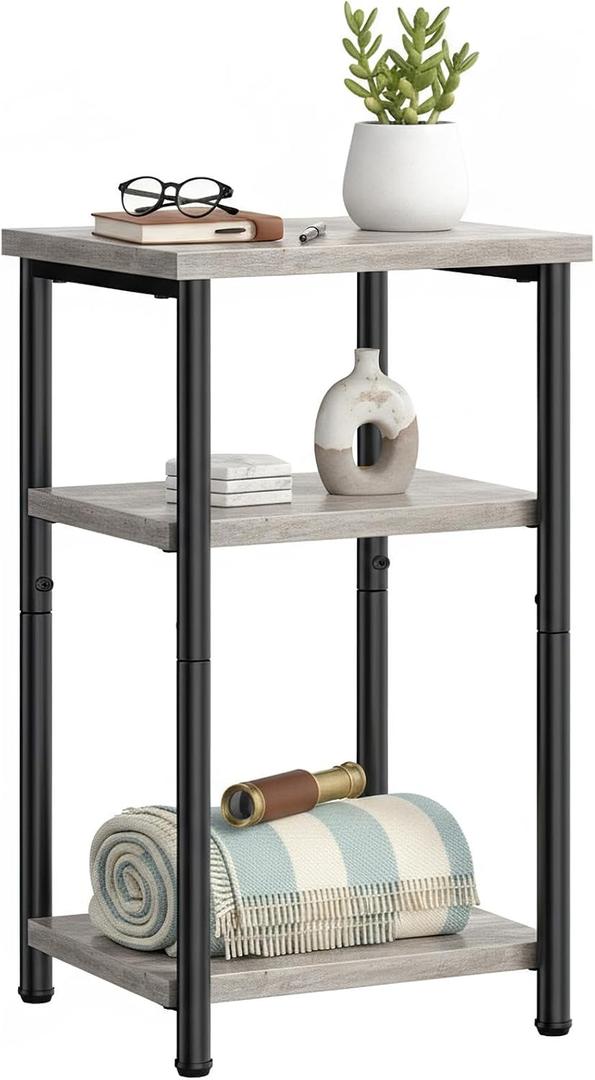 DUMOS End Table, Small Side Table, Bedside Nightstand for Small Spaces, 1 Pack