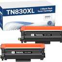 AOLIBE TN830XL Toner Cartridges Compatible for Brother TN830XL TN830 XL Toner High Yield Work with HL-L2460DW DCP-L2640DW HL-L2405W HL-L2400D HL-L2480DW MFC-L2820DW MFC-L2820DW XL (2 Black)