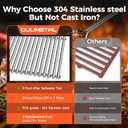 QuliMetal 9MM Thick 19.5" Grill Grates for Weber Genesis 300 Series, SUS304 Weber Genesis Grill Parts, Replacement for Genesis E310 S310 E320 S320 E330 S330 (20072016), Replaces Weber 7524 & 7528