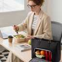 LOVEVOOK Lunch Bag Women, Tote Bag for Women with Insulated Lunch Compartment, Laptop Work Tote Bag for Teacher, Nurse, Travel, College, Daily,15.6 Inch