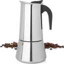 Mixpresso 12 Cup Greca Stovetop Espresso Pot 600ml/20oz, Moka Pot with Coffee Percolator Design, Stainless Steel Stove Top Coffee Maker for Camping or Home Use,Italian Stovetop Espresso Maker