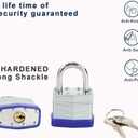 SEPOX Trinity Keyed-Alike Padlocks Outdoor, Reinforced Laminated Steel Body Heavy-Duty 1-9/16" 40MM, Uncuttable Standard Shackle, 3-Pcs-Lock, 6-Pcs Same Keys, for Gym Locker, Toolbox, Shed, Storage