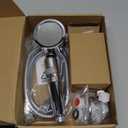 Chrome Tub Spout with Diverter slip fit 1/2 inch Copper Tube, High Pressure filtered Handheld Shower with 3 Spray Modes On/Off Switch, 59 inch hose, Bracket, No Drill Required Install