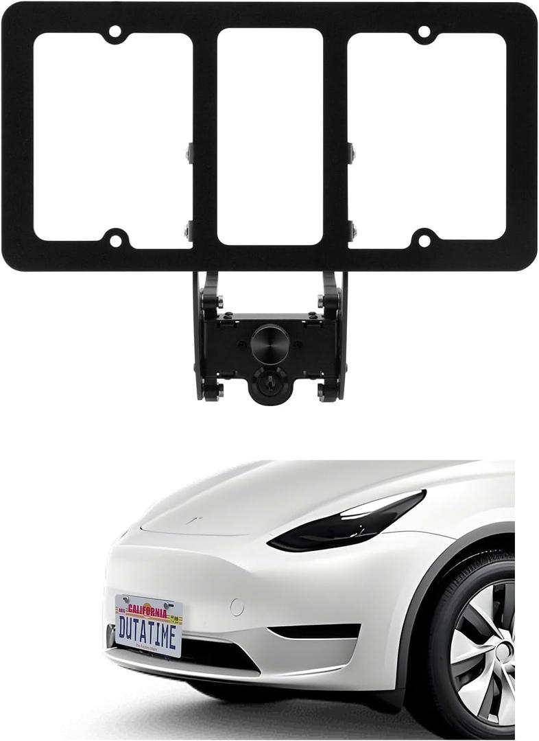 for Tesla Model 3 Front License Plate Mount 2023-2020, No Drill No Adhesives for Tesla Model Y License Plate Holder 2024-2020 Accessories for Tesla Lockable Anti-Theft Bracket
