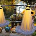 2Pcs Ghost Decor,Halloween Decorations Outdoor,Halloween Party Decorations Indoor, Easy to Assemble Ghost Decorations for Front Porch Yard,Halloween Ghost Lights for Porches Yards Gardens Lawn (Beige)