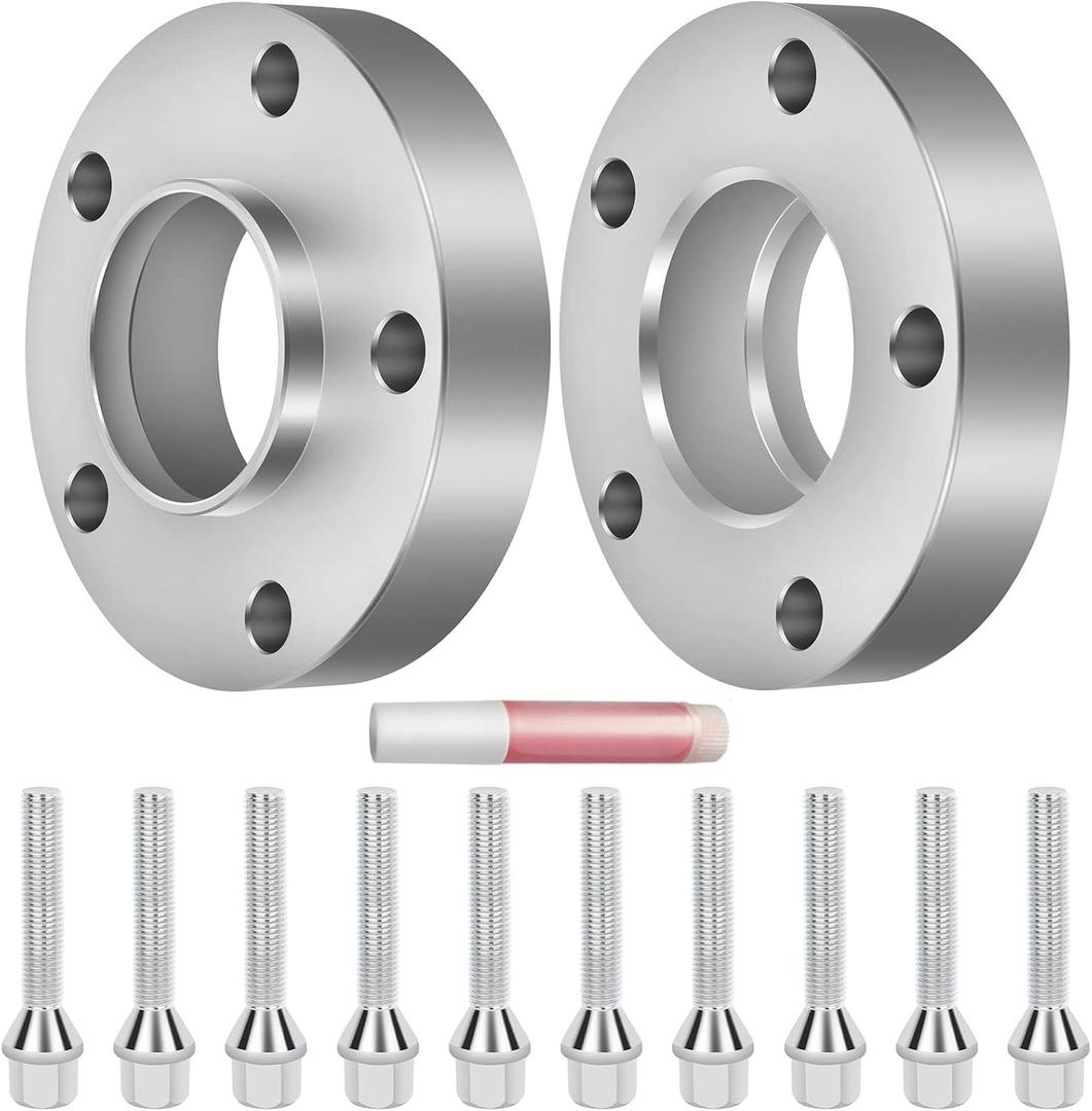 ECCPP 2PCS 30mm 5 Lug Wheel Spacers Hubcentric 5x120mm to 5x120mm Fits for E36 E46 E60 Wheel Spacers E61 E62 E90 E91 Wheel Spacers with 12x1.5 Studs
