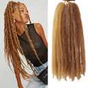 Marley Twist Braiding Hair 18 Inch Marley Twist Hair 8 Packs Cuban Twist Hair Afro Kinky Crochet Hair Synthetic Marley Hair Extensions (18 Inch(Pack of 8),#27)