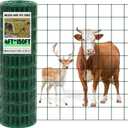 Gisafai 16 Gauge Galvanized Welded Wire Fence 4 ft x 150 ft PVC Coated Hardware Cloth, 2.36" x 2.36" Mesh, Heavy Duty Garden Fencing Roll for Yard Chicken Dog, Deer Cattle & Animal Protection(Green)