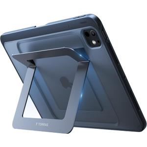 Torras Ostand K1 Guardian for iPad Pro 13 inch Case 2025 M5 & 2024 M4, Ultra Stable Stand, Multiple Adjustable Viewing Angles, Slim Protective Kickstand iPad Pro 13 Case with Pencil Holder, Black