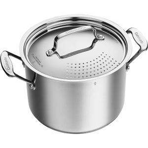 Cuisinart 766S-22 6 Qt. Stainless Steel Pasta Pot w/Straining Cover Chef's-Classic-Stainless-Cookware-Collection, 6-Quart