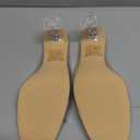 DREAM PAIRS Women's Clear Heeled Sandals Square Toe Transparent Stiletto Mules Slip on Wedding Dress Shoes (8.5)