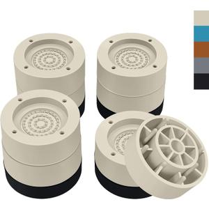 Furniture Risers 2 inch Round Bed Risers Heavy Duty Elevation in Heights 1 or 2 Inch for Chair Table and Desk Legs Lifting Adjustable Bed Lifts Risers (Pack of 12 Riser, Beige)