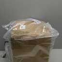 HBlife 8-10 Lbs Glass Rice Dispenser with Wooden Stand Flour and Cereal Container with Glass Measuring Cup Pantry Food Organization Storage Bin with Airtight Bamboo Lid, 5L