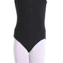 Phoeswan Ballet Leotards for Girls, Girls Dance Outfit with Skirt, Ballerina Ballet Dress for Toddler Girls/Junior (Black, 12-14 Years)