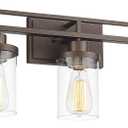 Emliviar 5-Light Rustic Vanity Light Fixture for Bathroom, 36" Farmhouse Bathroom Wall Lighting, Oil Rubbed Bronze Finish with Clear Glass, YCE238B-5W ORB