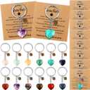 Sureio 12 Pack Teacher Appreciation Gifts Bead Kechain in Bulk, Thank You Help Me Grow End of Year Graduation Teacher Day Gifts for Women