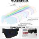 STORYCOAST Polarized Sports Sunglasses for Men Women, Driving Fishing Cycling Mountain Bike Sunglasses UV400 Protection