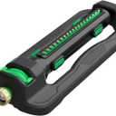 RESTMO Turbo Oscillating Sprinkler, Large Yard Irrigation Sprinkler with 19 Durable Nozzles, Weighted Base, Adjustable Spray Width & Coverage, Lawn Sprinkler & Garden Sprinkler for Yard