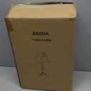 RORIA Touch Farmhouse Table Lamp for Living Room, 3-Way Dimmable Rustic Nightstand Lamp with USB A+C Ports, Vintage Retro Lamp for Bedroom End Table with Amber Glass Shade, LED Bulb Included (Bronze)