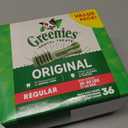 Greenies Veterinarian-Recommended Adult Natural Dental Dog Treats Regular Size, Dog Dental Chews, Original Flavor, 36 oz. Pack, 36 Count (EXP 08/04/29)