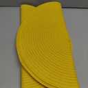Floroom 15 Inch Round Braided Placemats Set of 4, Washable Heat Resistant Cotton Polyester Circle Place Mats for Kitchen Dining Table - Yellow