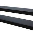 BAMEOS 47in Floating Shelves, Black Wall Mounted Wooden Shelves with Invisible Brackets Set of 2