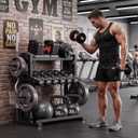 3-Tier Adjustable dumbbell rack