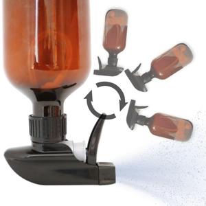360 Spray Bottle (2 Pack) | Upside Down Spray Bottles | All Purpose Plastic Amber Spray Bottles (16 Ounces)
