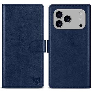 ZZXX for iPhone 17 Pro Max Wallet Case with [RFID Blocking] Card Slot Kickstand Magnetic Closure Leather Flip Fold Protective Phone Case for iPhone 17 Pro Max Case Wallet(Blue-6.9 inch)