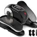 Under Desk Elliptical Machine, Leg Exerciser as Seen on TV While Sitting for Senior with Remote Control, Portable & Quiet Pedal Exerciser with 12 Adjustable Speed, Black