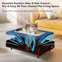 Smart Pet Bed, Downward Suction Ventilation, 3-Speed Cooling and Warmth, Solid Wood Frame, Touch Control, 3-Color Ambient Light, Removable Washable Pad, All-Season Pet Sofa for Cats and Dogs